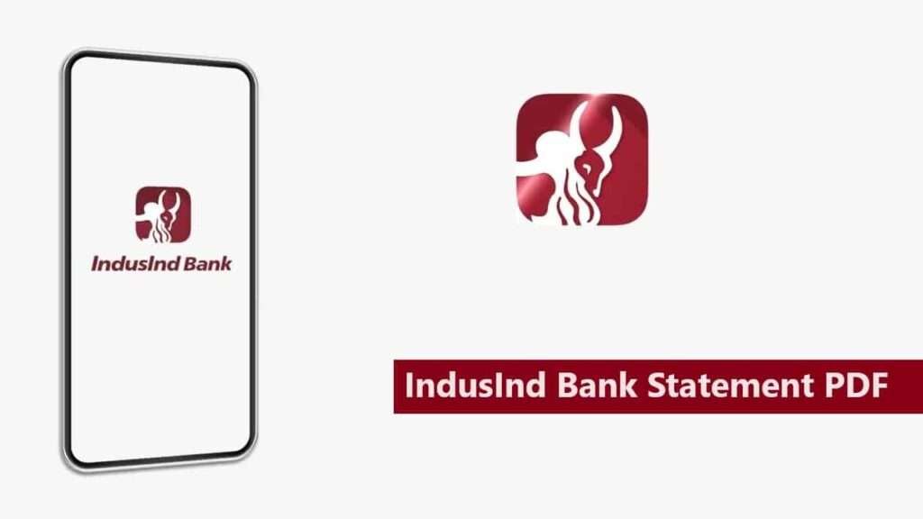 Indusind bank e-statement pdf latest password image with logo of bank