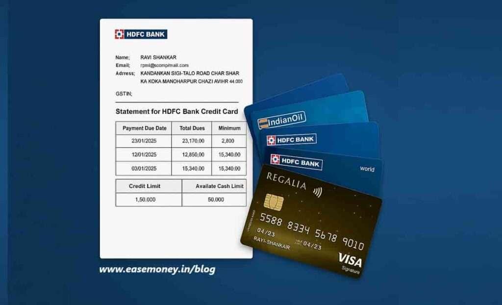 HDFC Credit card e-statement PDF featured image