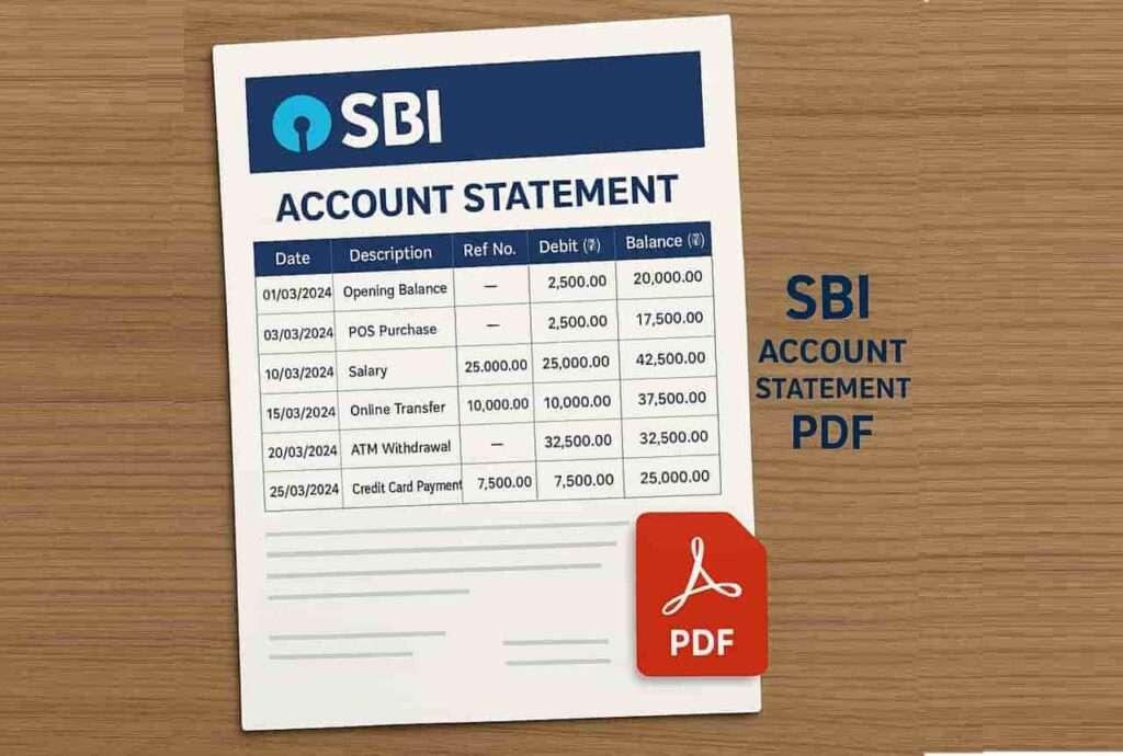 SBI statement Password PDF