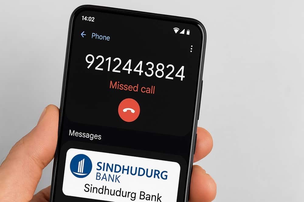 Sindhudurg Missed call banking