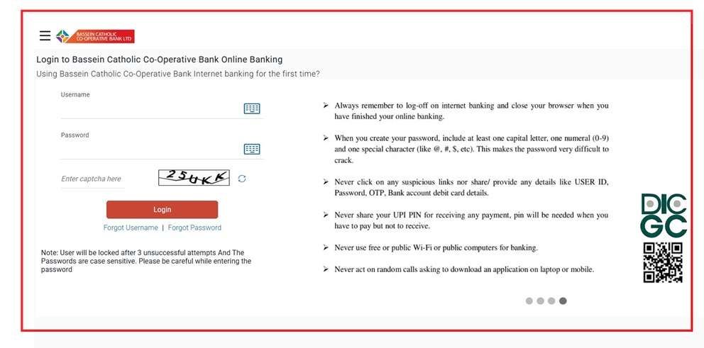 BCCB login page