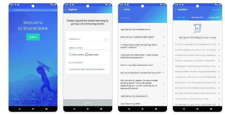 Bharat bank mobile banking register