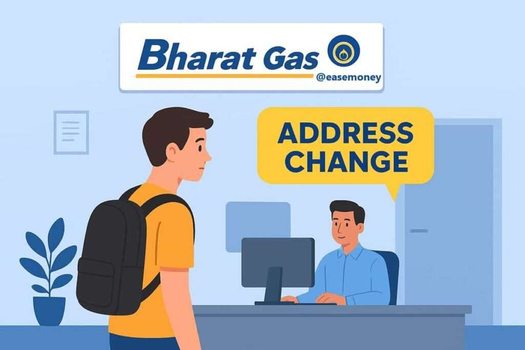 Online bharat Gas cylinder Address change