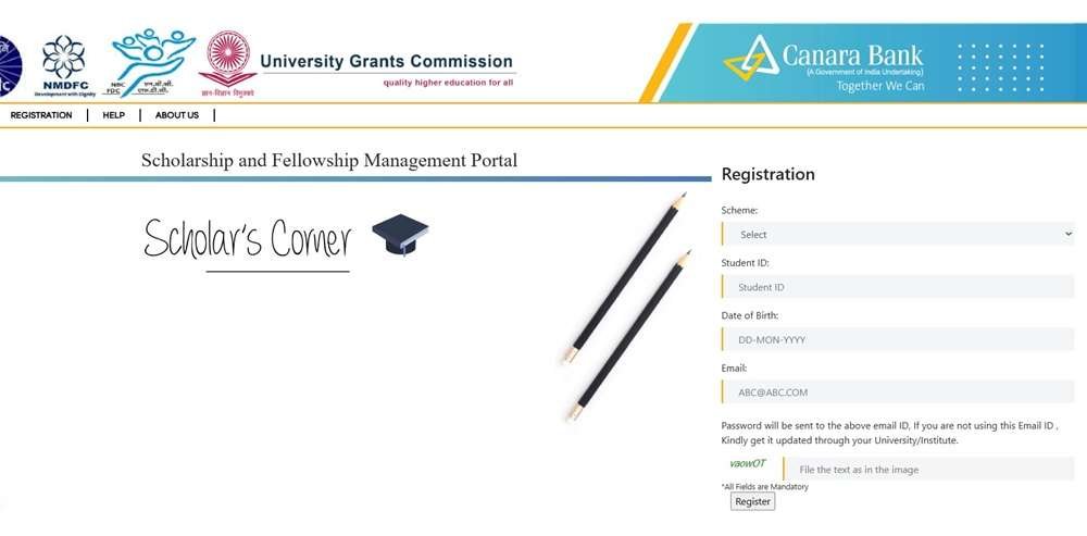 how to use UGC Canara bank student