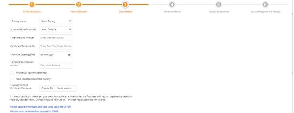 fill up the claim for refund form of Sahara group portal screenshot