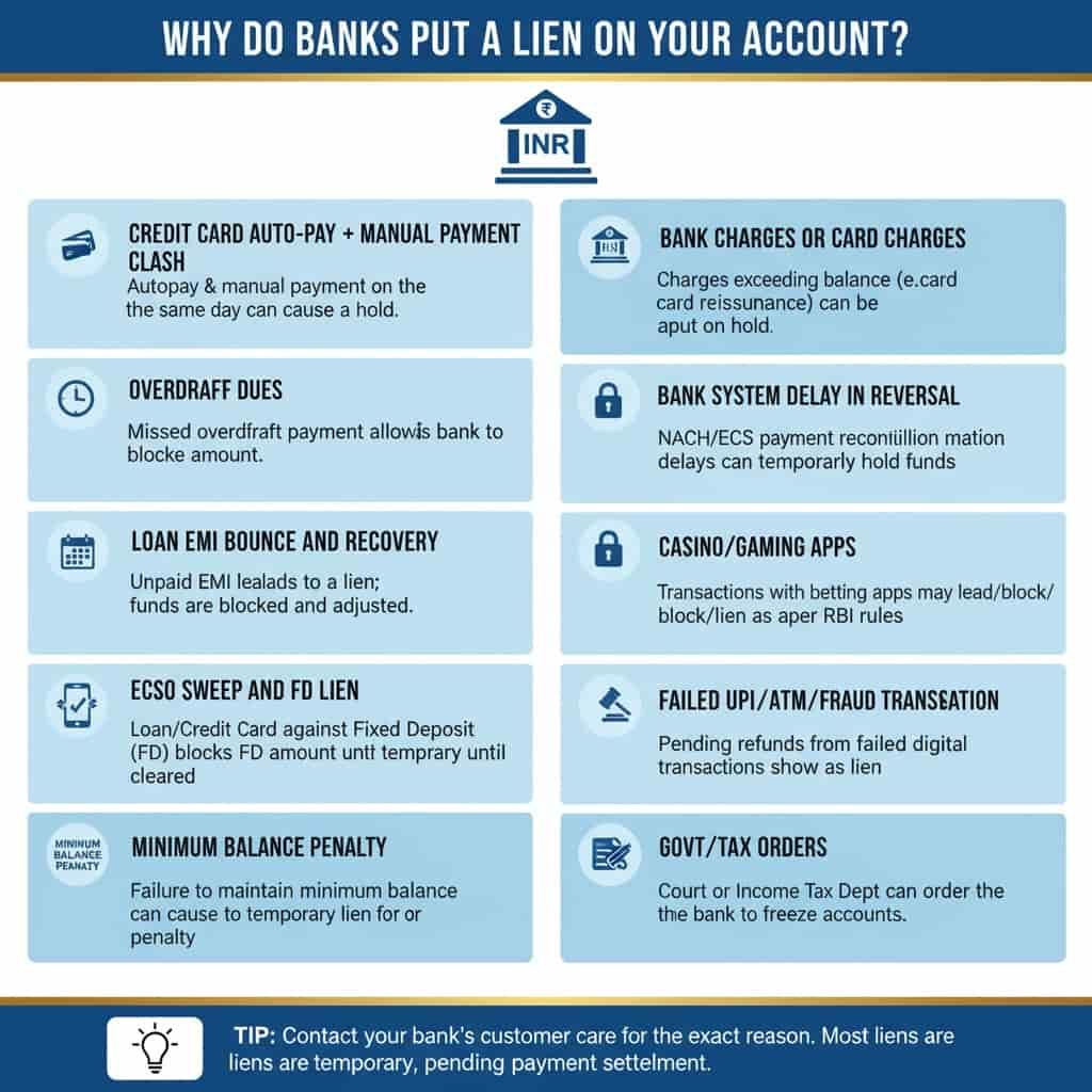 reason for bank lien explained infographic
