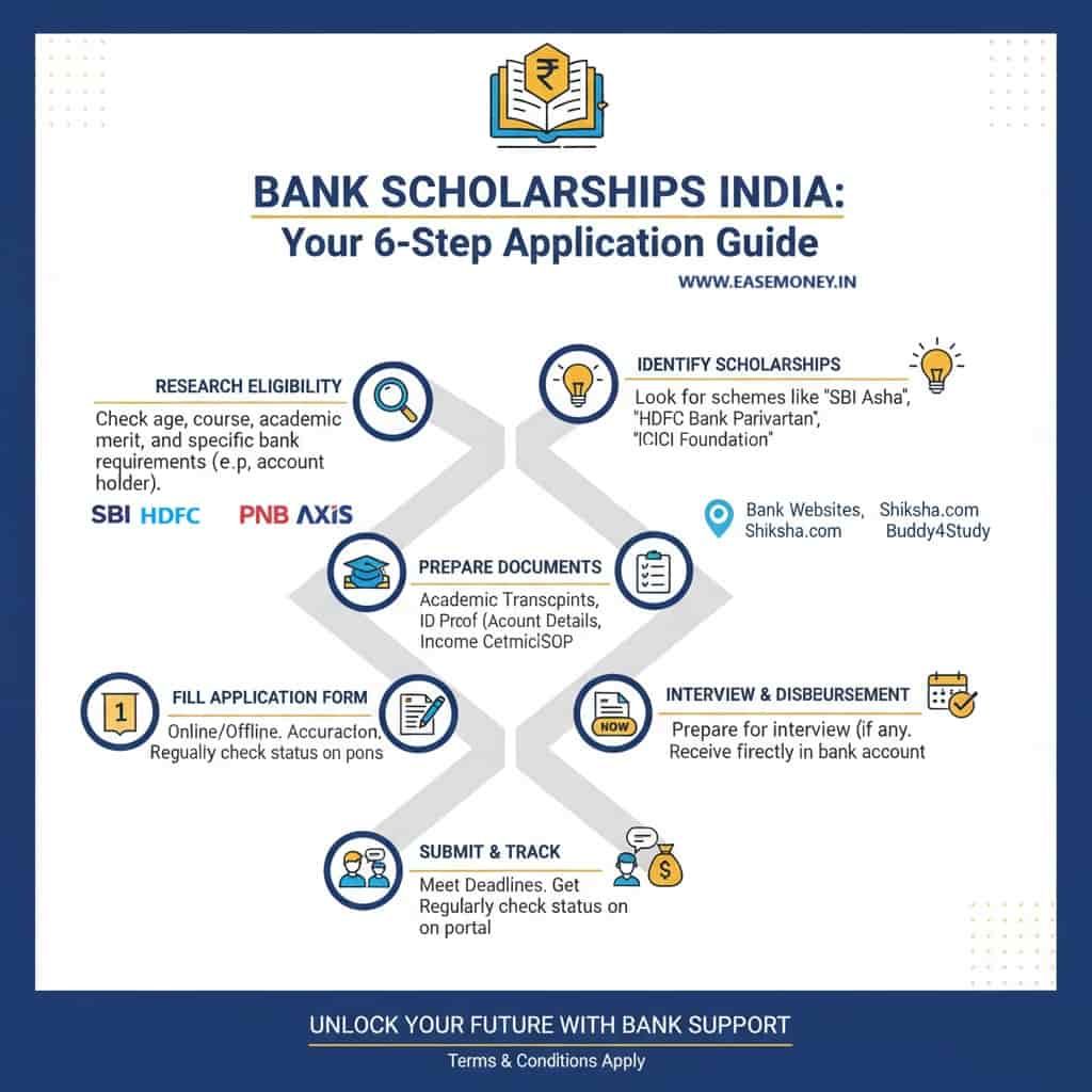 Apply for bank scholarship india