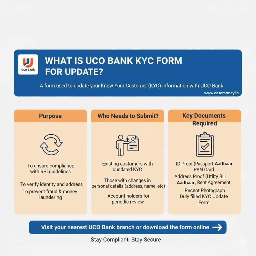 UCO BANK KYC Update form Infographic guide