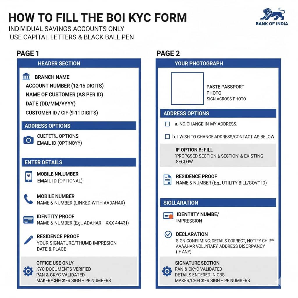BOI KYC form infographic guide