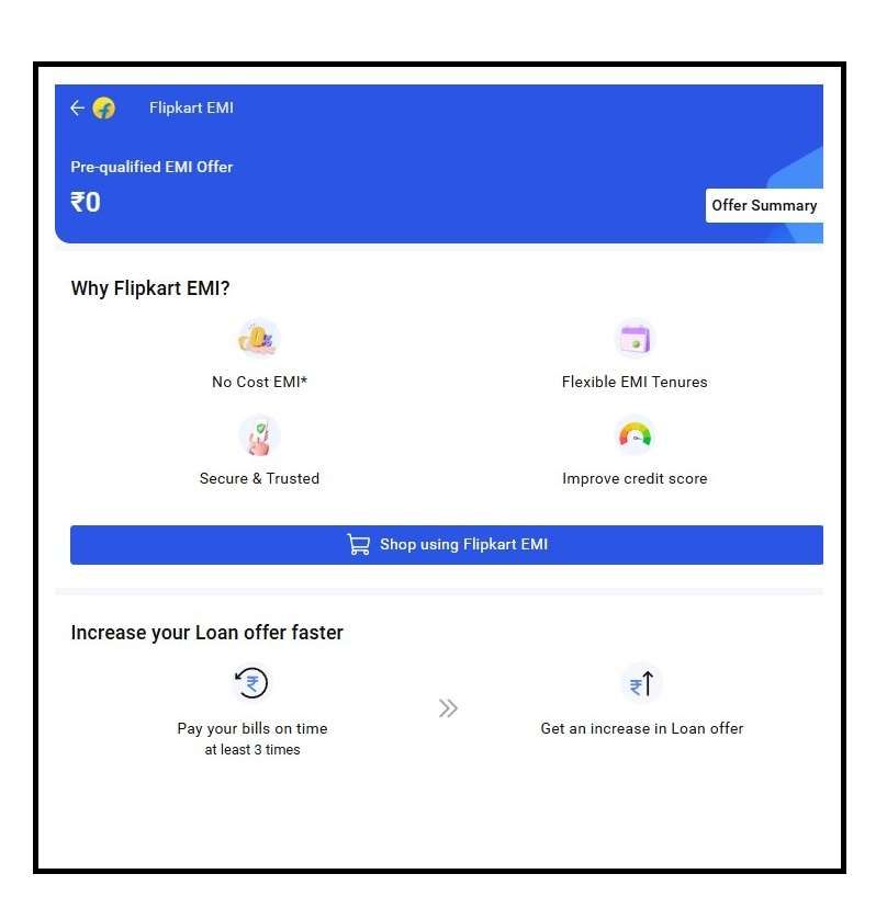 flipkart pay later dashboad screenshot