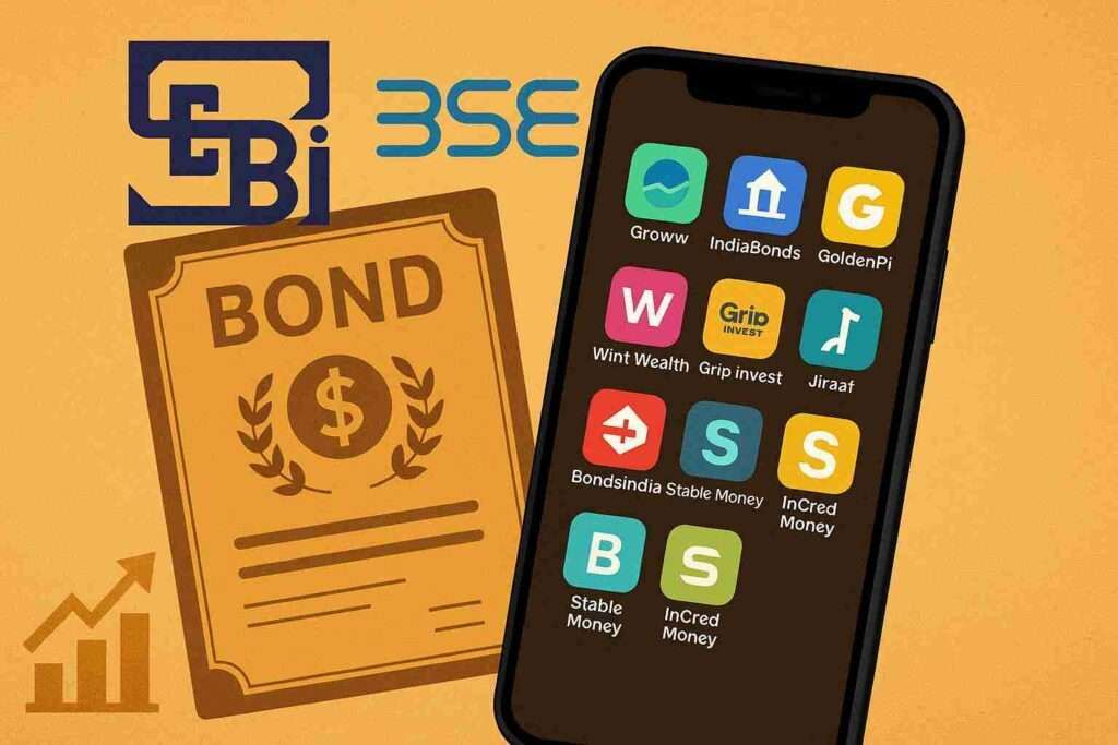 SEBI and BSE bond apps graphic