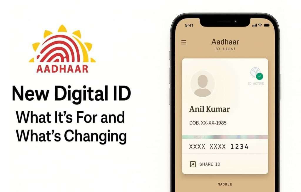 New Aadhaar app live digital ID UIDAI 2025