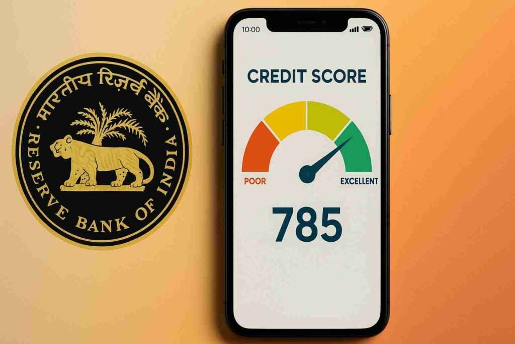 RBI weekly credit score update on smartphone screen