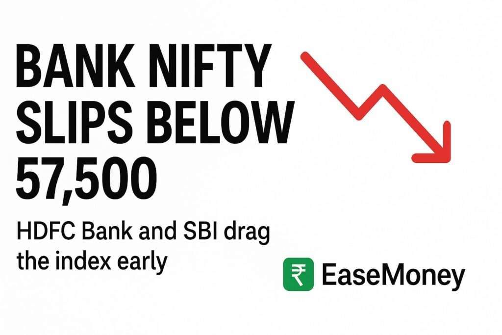 Bank Nifty falls below 57,500; HDFC Bank and SBI lead early decline