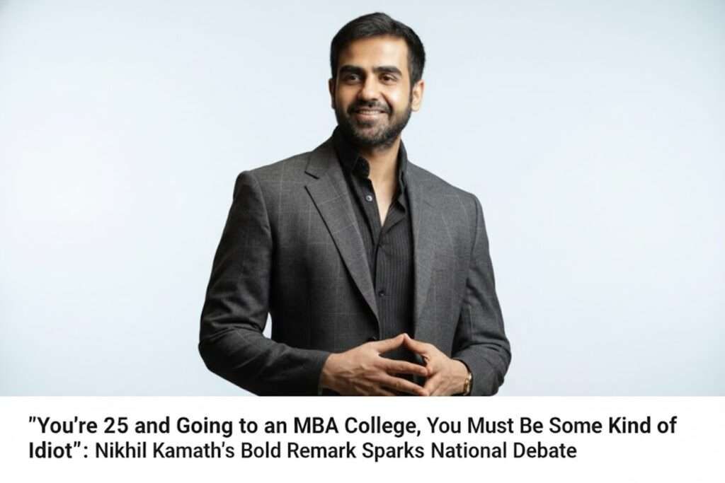 Nikhil Kamath education and AI opinion