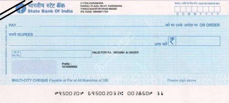 A general black Ink Crossing cheque example by infographic
