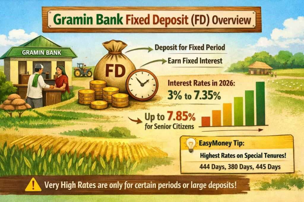 Gramin Bank FD infographic showing interest rates and fixed deposit overview