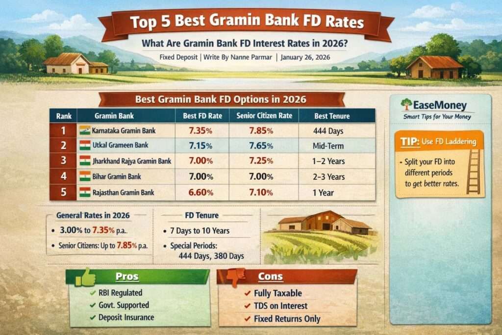 Top 5 best Gramin Bank FD interest ratesinfographic