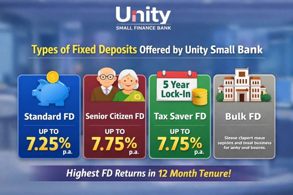 Unity Small Finance Bank FD Types