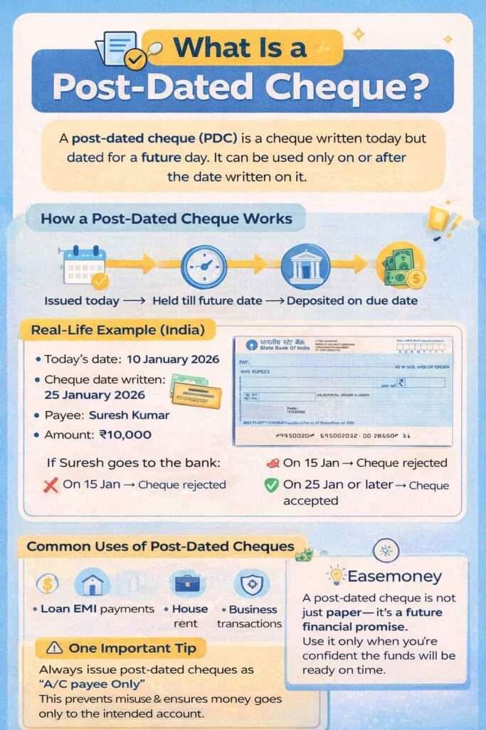 Post dated cheque meaning and infographic guide