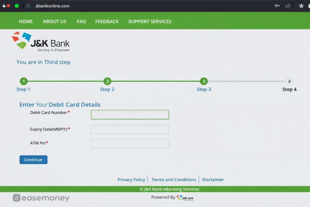 step 3 jk register netbanking process