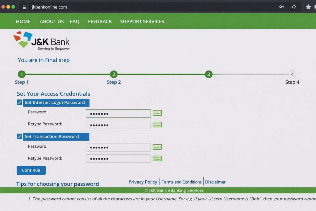 set password sample infographic
