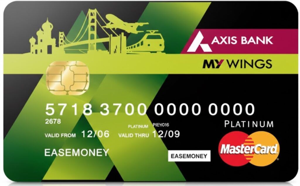 Axis Bank my wings credit card capture photo info with easemoney