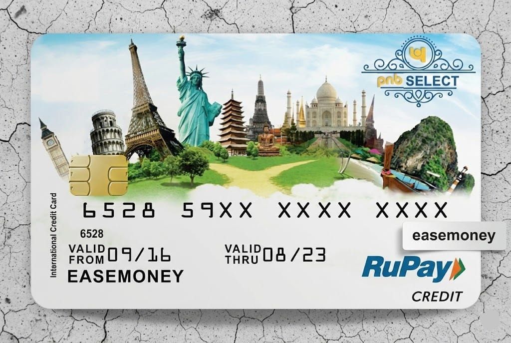 PNB RuPay Select Credit Card front design