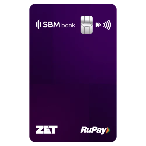 Screenshot of SBM credit card