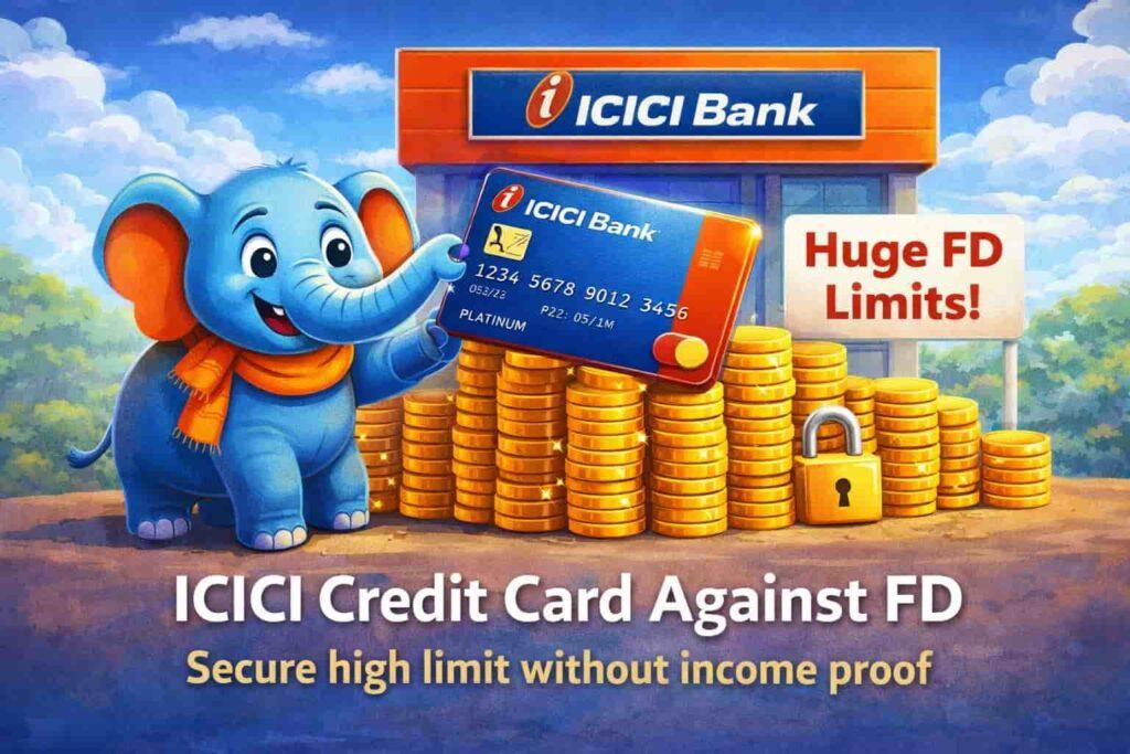 ICICI credit card against FD with high limit and easy approval