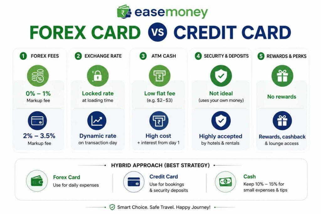 Forex Card vs Credit Card infographic